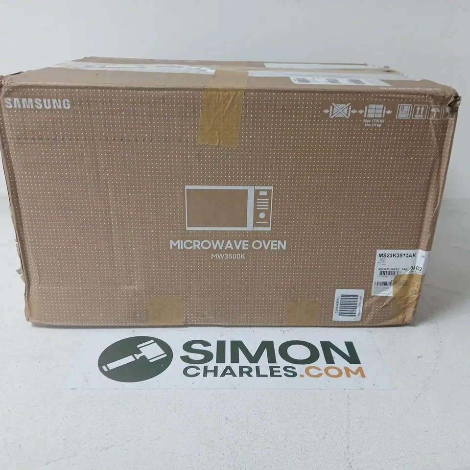 BOXED SAMSUNG MS23K3513AK/EU SOLO 23L MICRCOWAVE OVEN - COLLECTION ONLY