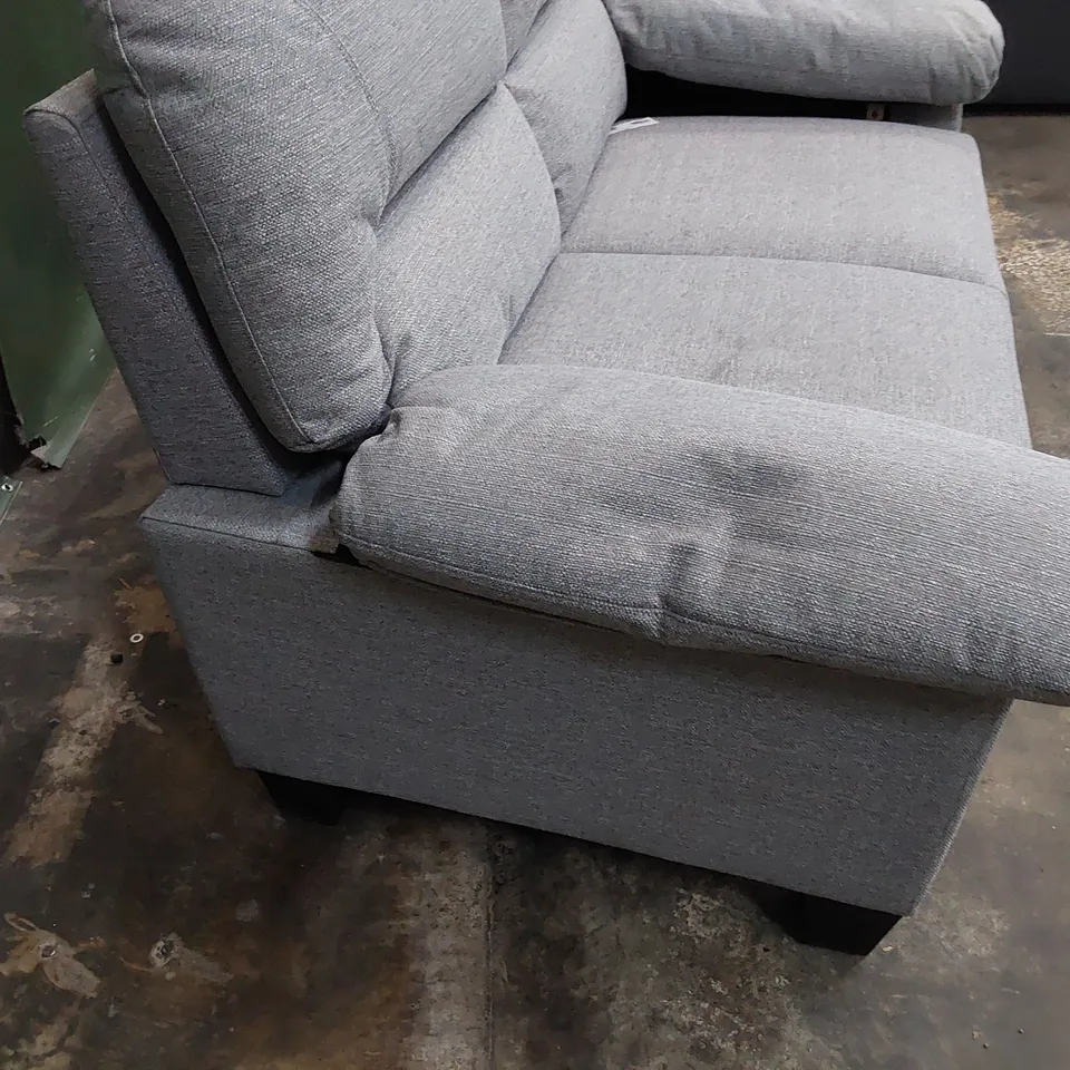 DESIGNER TWO SEATER SOFA GREY FABRIC 