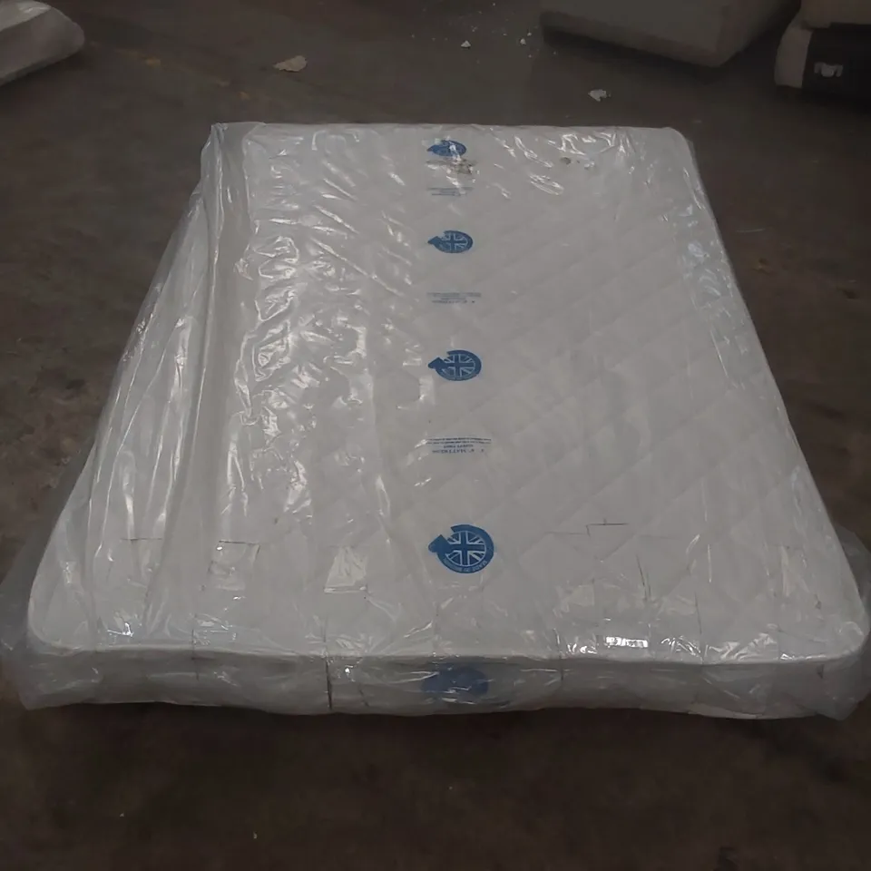 QUALITY BAGGED DOUBLE 135cm AIRSPRUNG LUXURY QUILTED MEDIUM MATTRESS