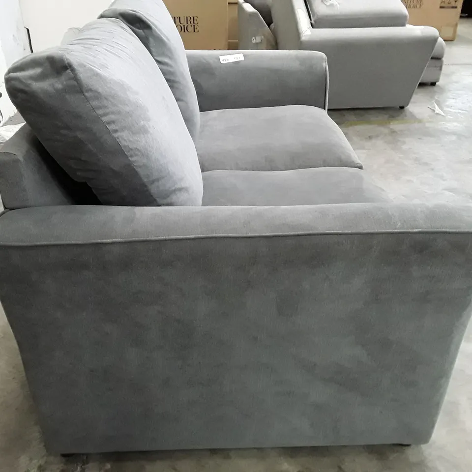 BELVIDERE 2-SEATER FOLD OUT SOFA BED UPHOLSTERED IN GREY FABRIC 