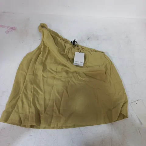 NOBODY'S CHILD UK12 TIDE ONE-SHOULDER TWISTED TOP β GREEN