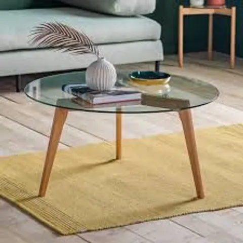 BOXED GALLERY DIRECT BLAIR ROUND COFFEE TABLE OAK (1 BOX)