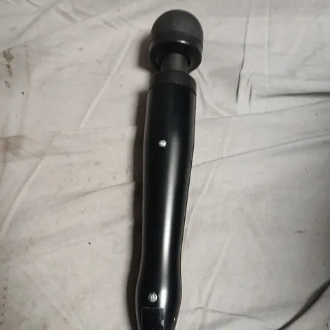 BLACK HANDHELD MASSAGER WAND WITH SILICONE HEAD 