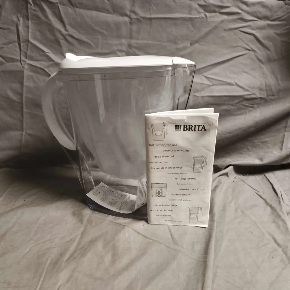 BRITA WATER FILTER PITCHER – TRANSPARENT WITH WHITE LID