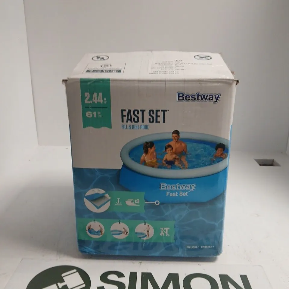 Bestway Fast Set Pool – 2.44m diameter, 61cm height (boxed)
