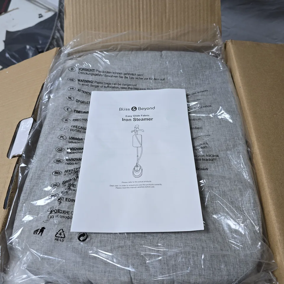 BLISS AND BEYOND EASY GLIDE FABRIC IRON STEAMER BOXED