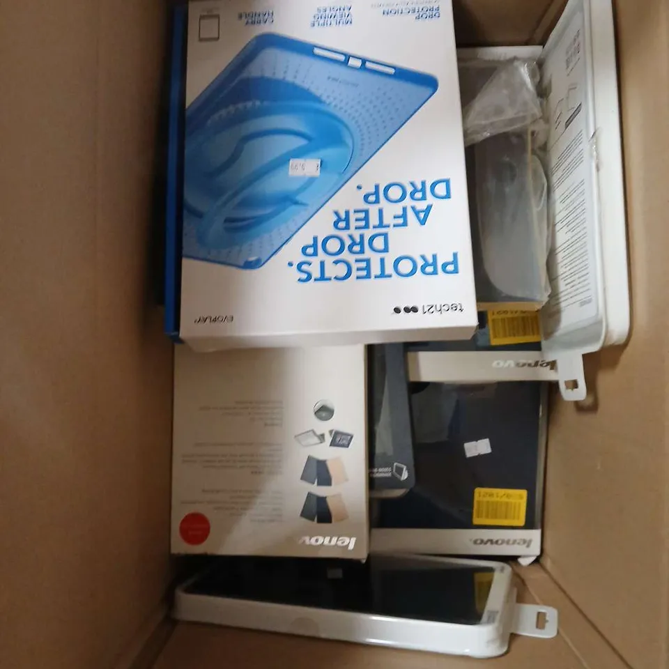 BOX OF APPROXIMATELY 10 ASSORTED TABLET CASES FOR VARIOUS MODELS
