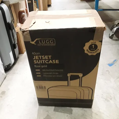 BOXED KEPLIN LUGG 40CM JETSET SUITCASE ROSE GOLD COLOUR