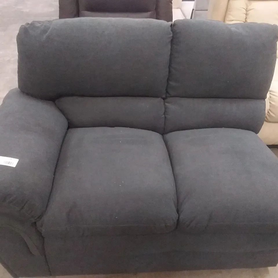 DARK GREY FABRIC FIXED SOFA SECTION 