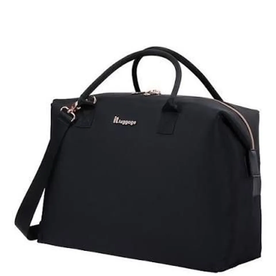 IT LUGGAGE CHARMER BLACK TRAVEL HOLDALL WITH SHOULDER STRAP 