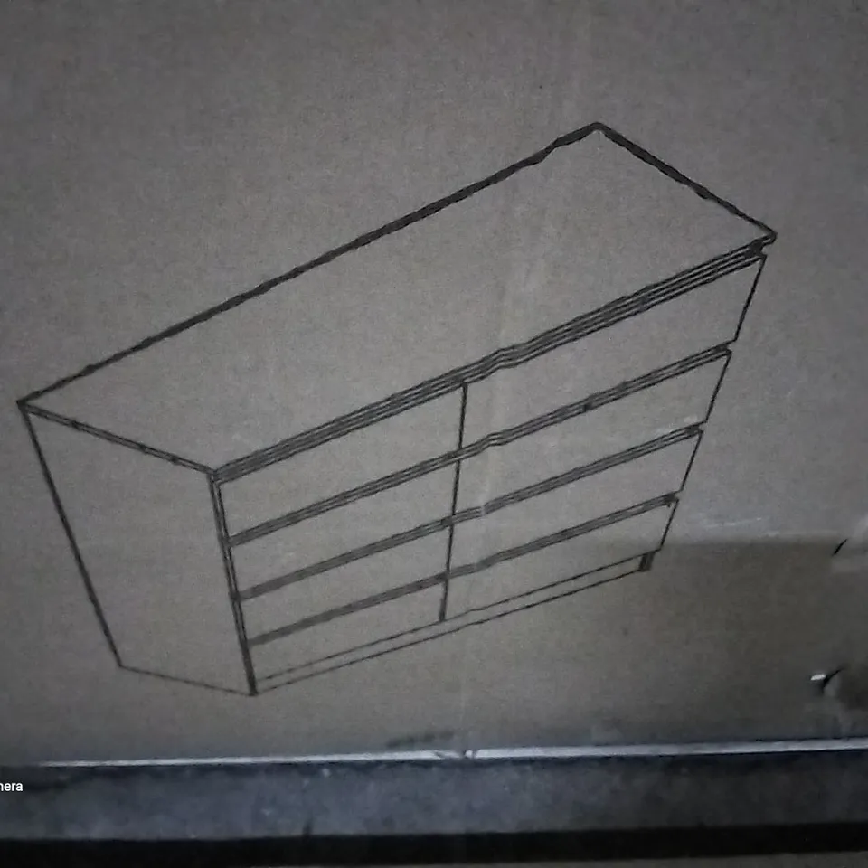 BOXED CARLTON 8 DRAWER 126CM WIDTH (ONLY BOX 1 OF 2)
