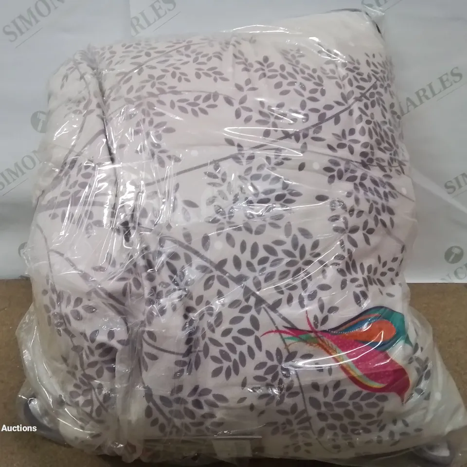 LOVE BIRDS GREY FEATHER CUSHION - 50X50