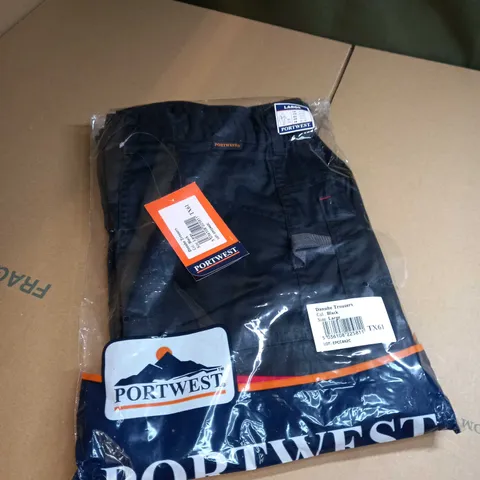 PORTWEST DANUBE WORK TROUSERS IN BLACK SIZE LARGE