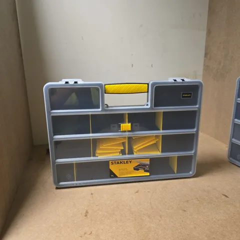 STANLEY PARTS ORGANIZER BOX – BLUE WITH YELLOW COMPARTMENTS