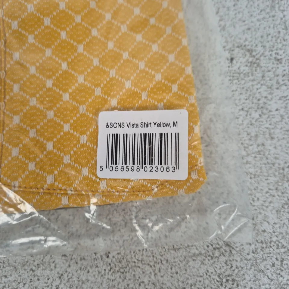 &SONS VISTA SHIRT YELLOW, MEN'S SHIRT, SIZE M