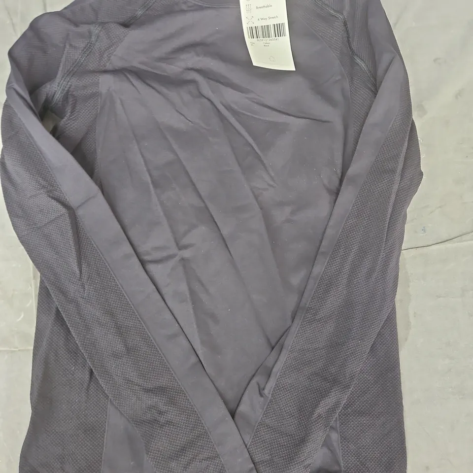 SWEATY BETTY ATHLETE SEAMLESS WORKOUT LONG SLEEVE TOP IN BLACK SIZE XS