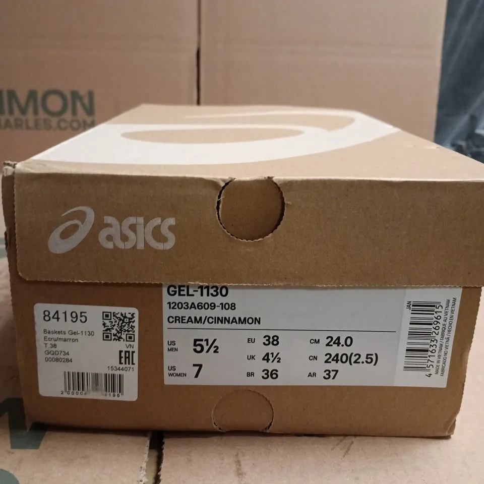 ASICS GEL-1130 CREAM/CINNAMON – UK 4.5 / US 5.5 RUNNING SHOES