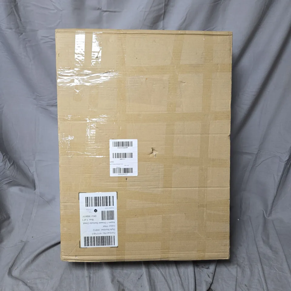 ASPEN 1 DRAWER BEDSIDE CHEST - PINK 