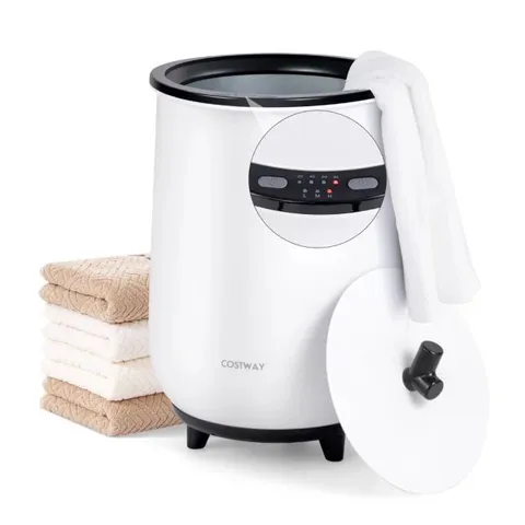 BOXED 20L LARGE LUXURY BUCKET-STYLE TOWEL WARMER WITH FRAGRANT DISC HOLDER