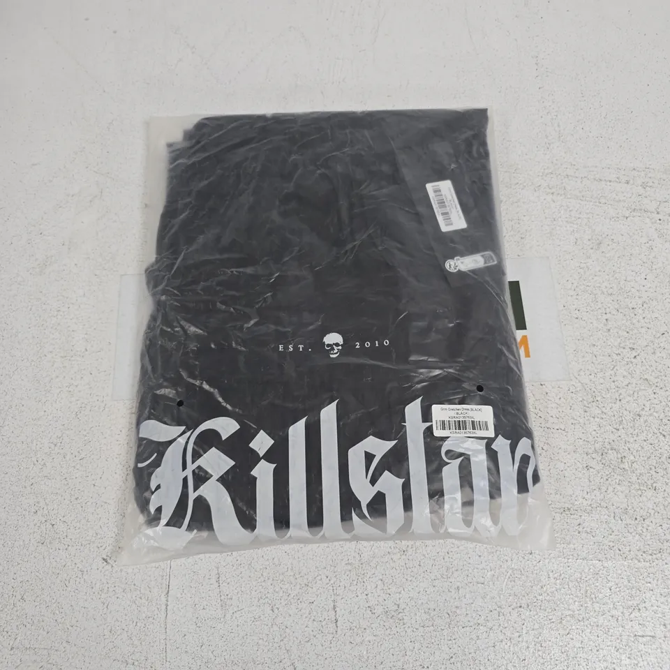 LOT OF APPROXIMATELY 18 BRAND NEW KILLSTAR GRIM GRETCHEN DRESSES IN BLACK - ALL SIZE XL