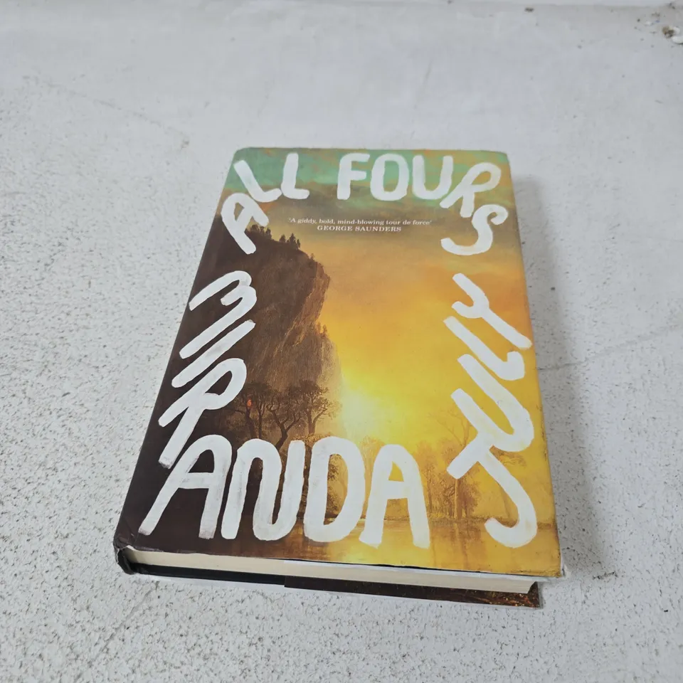 BOX OF APPROXIMATELY 20 ASSORTED ITEMS INCLUDING ALL FOURS BOOK BY MIRANDA JULY , AETERNASOL SOLAR PANEL AND STORAGE CONTAINERS