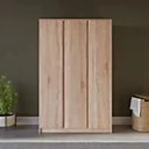 BOXED MALVERN 3 DOOR WARDROBE - WALNUT EFFECT VENEER (3 BOXES)