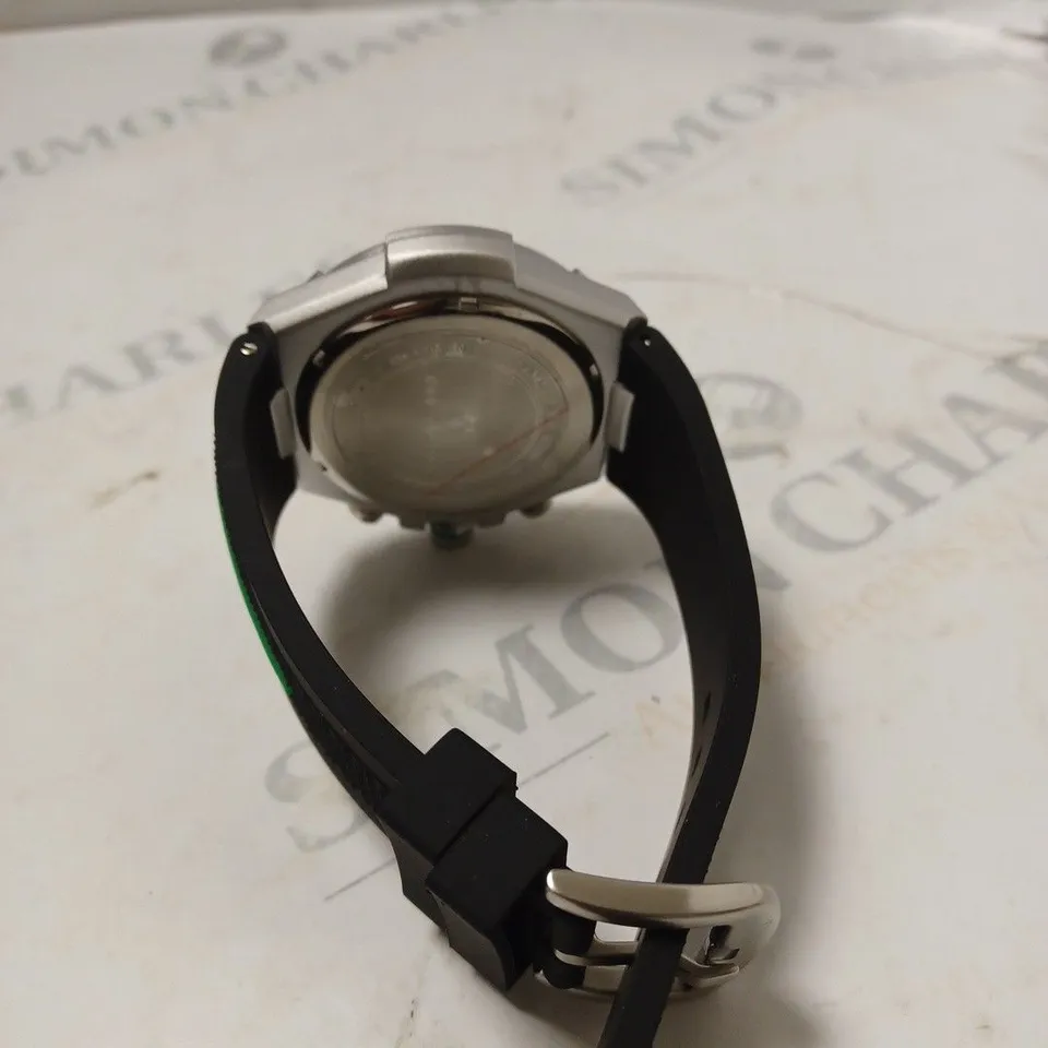 MENS VONLANTHEN CHRONOGRAPH WATCH – V200 – TEXTURED DIAL – 3ATM WATER RESISTANT – BLACK RUBBER STRAP