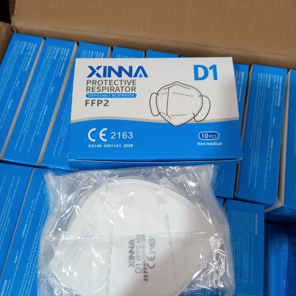 LOT OF 46 BOXES OF 10PC XINNA FFP2 NON-MEDICAL DISPOSABLE MASKS