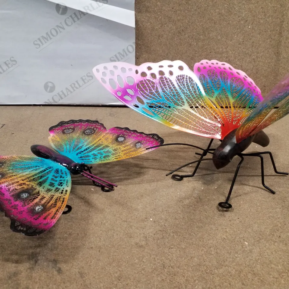 2 BOXED HOME2GARDEN METAL BUTTERFLIES (2 BOXES)