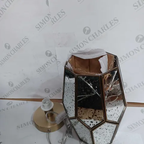 JOHN LEWIS ROMY MIRRORED GLASS PENTAGON TABLE LAMP 