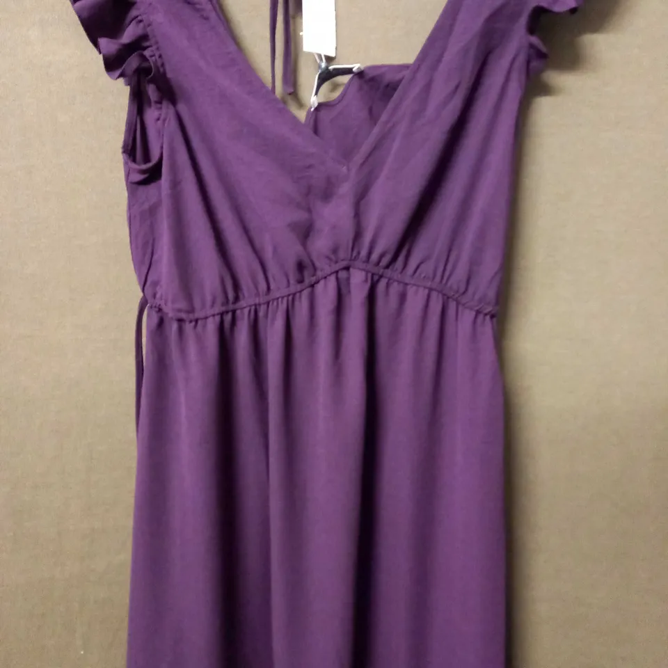 MAISON DE MINES V NECK MIDI DRESS PURPLE - SIZE MEDIUM