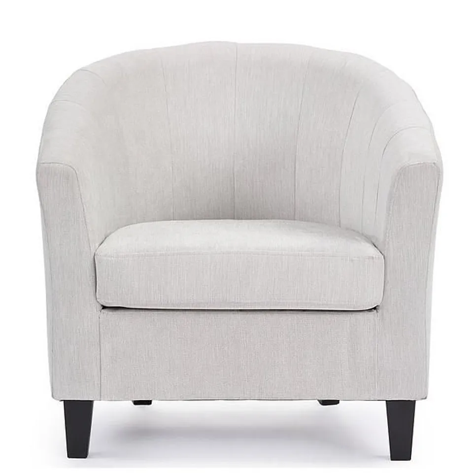 BOXED REGAL FABRIC TUB CHAIR - BLUSH PINK (1 BOX) RRP £169