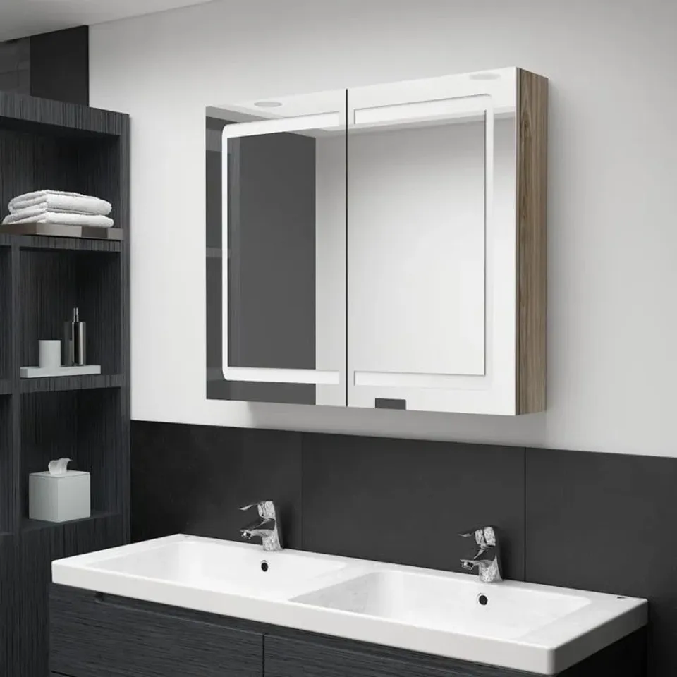 BOXED NEALEY 80 × 68CM SURFACE MOUNT MIRROR CABINET 