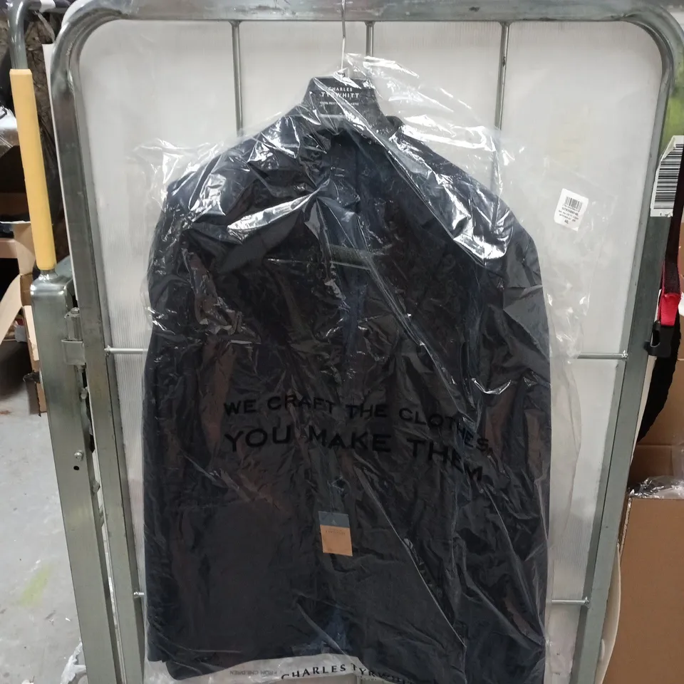 CHARLES TYRWHITT DARK NAVY SLIM-FIT ULTIMATE PERFORMANCE SUIT JACKET – 40L
