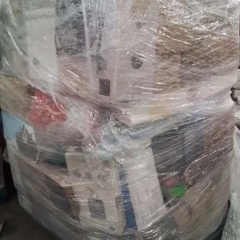 PALLET OF ASSORTED HOUSEHOLD GOODS AND PRODUCTS TO INCLUDE;FITNESS STEPPER,FAN,PET CAR SEAT,MEDICAL BAG
