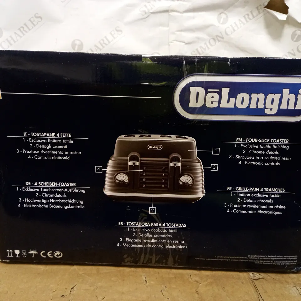 DE'LONGHI SCOLPITO 4 SLOT TOASTER