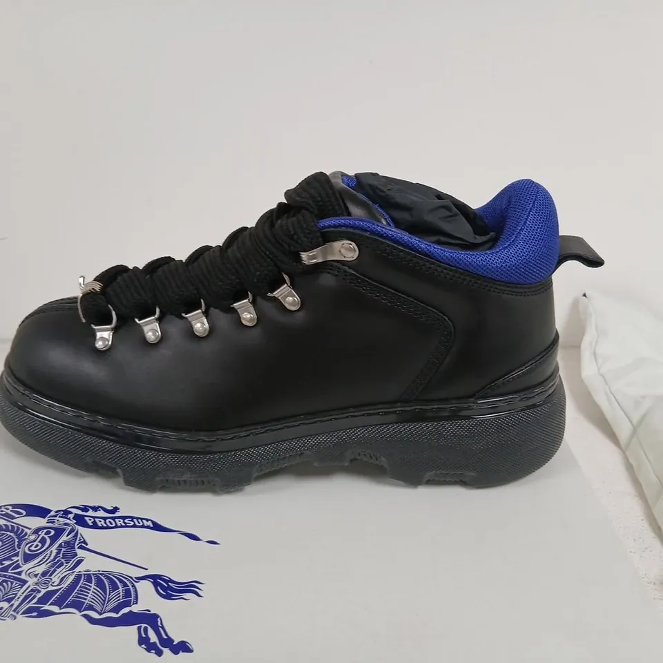 BURBERRY TREK BOOT – BLACK LEATHER HIKING BOOT, UK 10 (EU 45)
