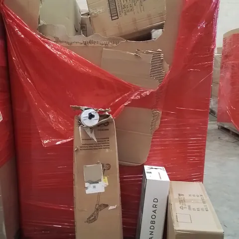 PALLET OF ASSORTED HOUSEHOLD GOODS AND PRODUCTS TO INCLUDE;CEILING LIGHT,VACUUM CLEANER,RESISTANCE BANDS