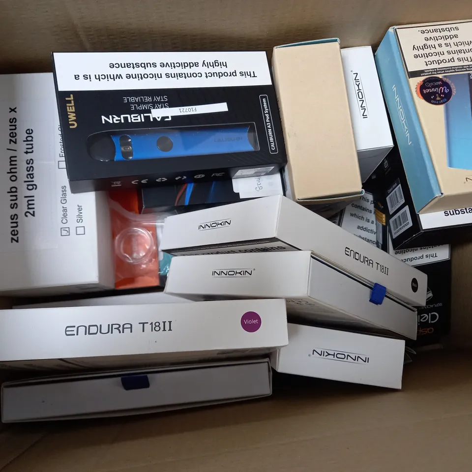 BOX OF APPROXIMATELY 20 ASSORTED E-CIGARETTES