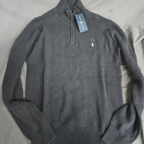 POLO RALPH LAUREN CUSTOM SLIM FIT KNIT JUMPER - NAVY, MEN'S - MEDIUM