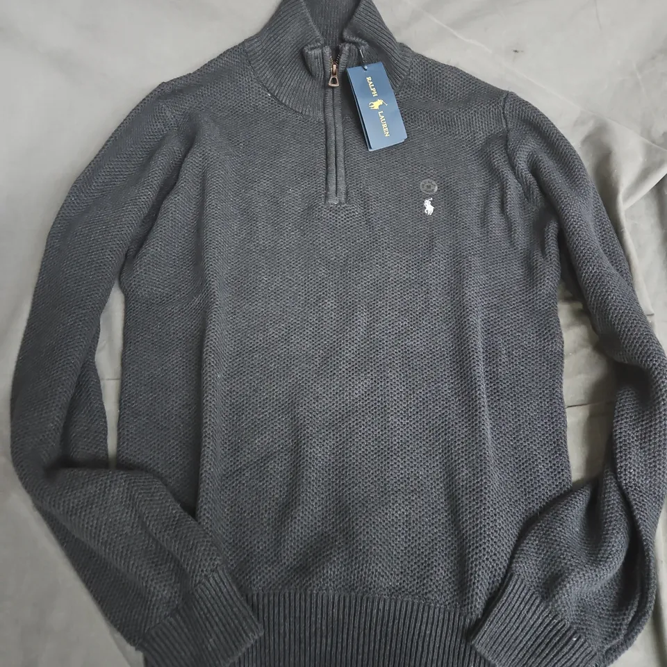 POLO RALPH LAUREN CUSTOM SLIM FIT KNIT JUMPER - NAVY, MEN'S - MEDIUM