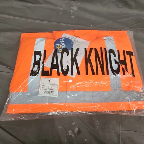 BAGGED BLACK KNIGHT TRISTAN HIGH VISIBILITY WARNING JACKET IN ORANGE - XS