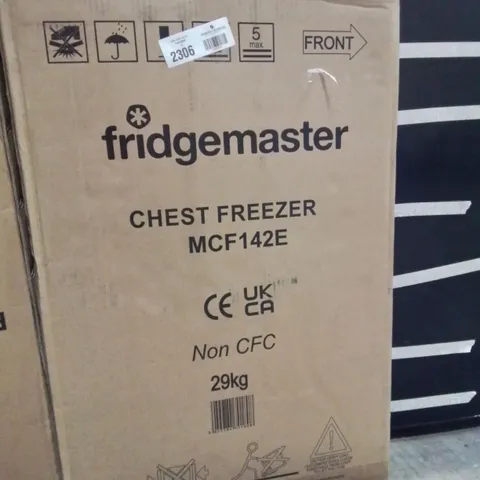 BOXED FRIDGEMASTER MCF142E STATIC 142L CHEST FREEZER