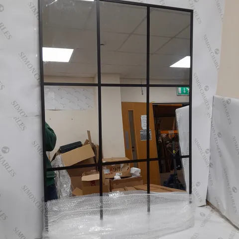 BOXED CINO WINDOW PANE MIRROR - BLACK - COLLECTION ONLY