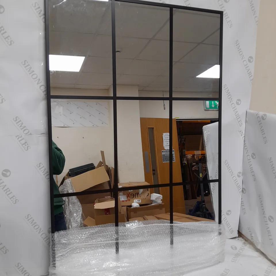 BOXED CINO WINDOW PANE MIRROR - BLACK - COLLECTION ONLY RRP £45