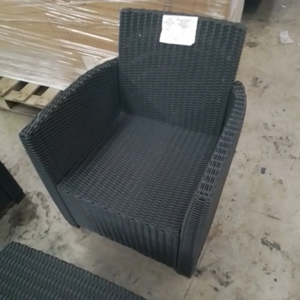 GOODHOME 4-SEATER WOVEN COFFEE GARDEN SET
