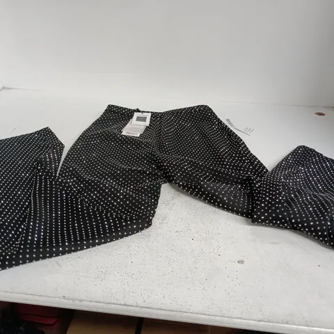 NADINE MERABI TROUSERS β BLACK POLKA DOT EMBELLISHED, UK 8