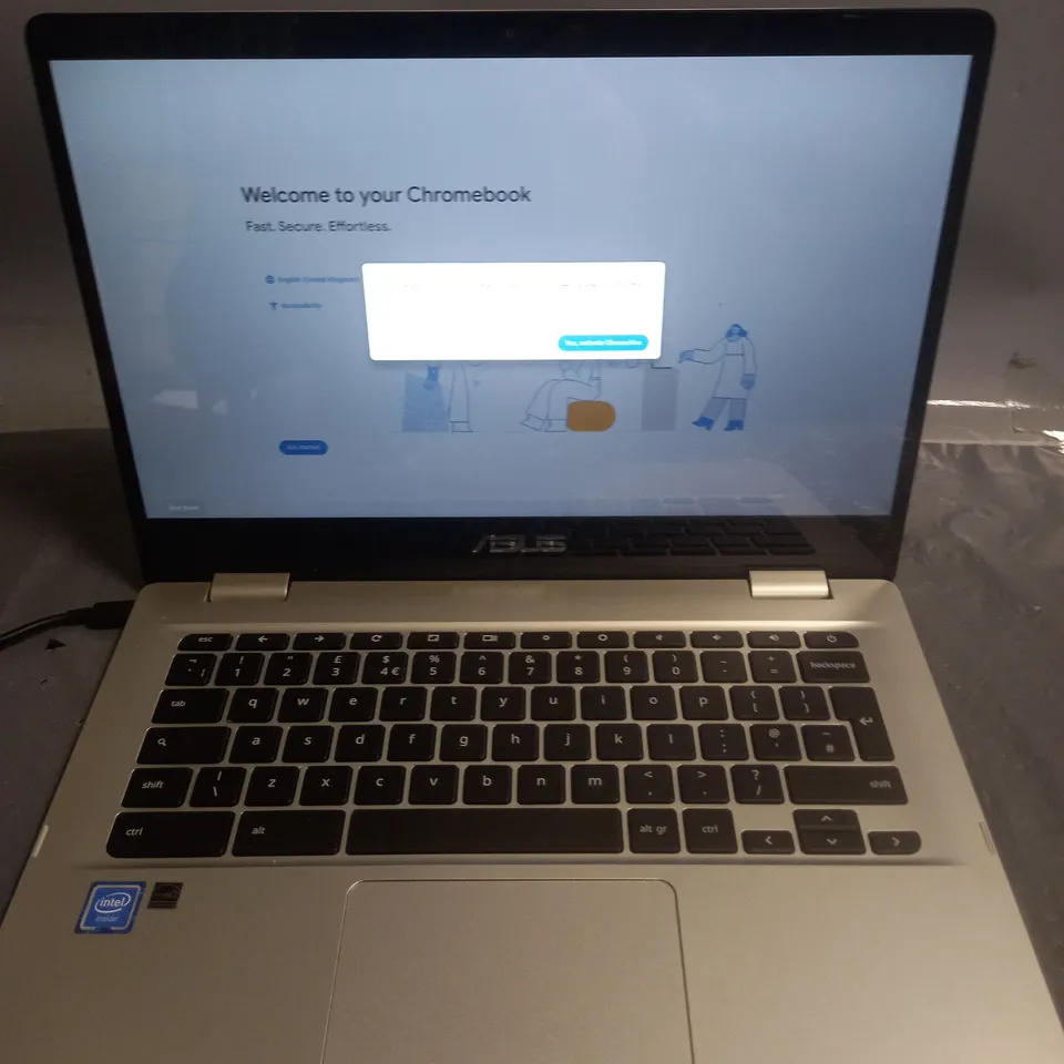 UNBOXED ASUS C423N INTEL INSIDE CHROME LAPTOP