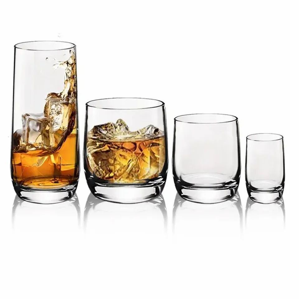 LOTO AQUA 3 PIECE GLASS ASSORTED GLASSWARE SET X 4