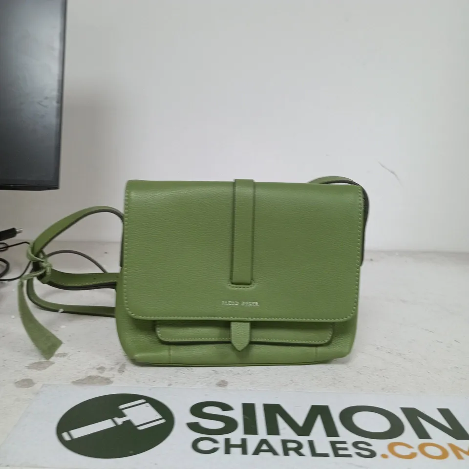 LLYOD BAKER GREEN LEATHER SHOULDER BAG